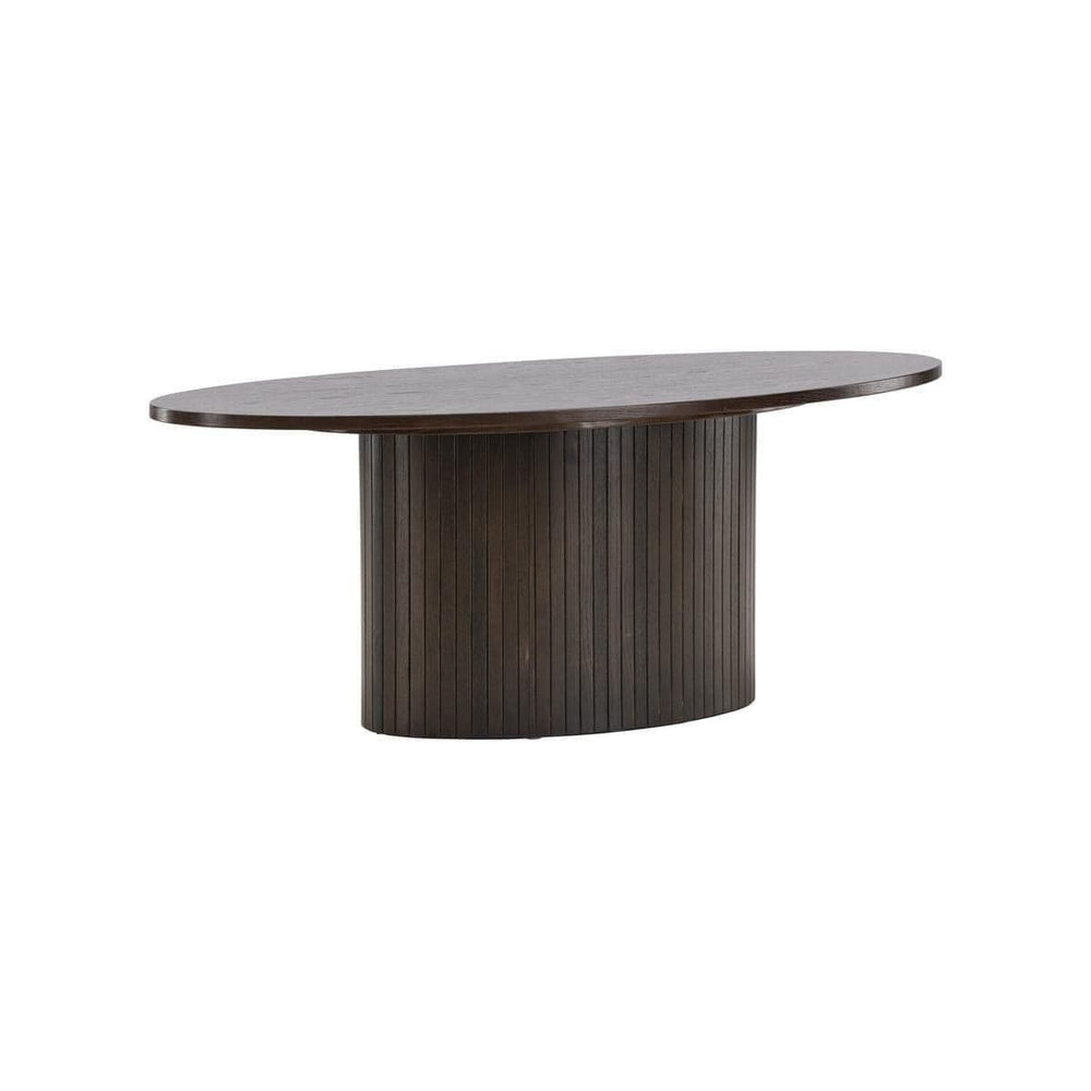 Mmilo Bianca Oval Sofa Table 120x55 cm | Mocca MDF Coffee Table, Modern Living Room Design