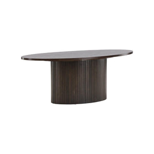Mmilo Bianca Oval Sofa Table 120x55 cm | Mocca MDF Coffee Table, Modern Living Room Design