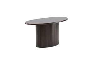 Mmilo Bianca Oval Sofa Table 120x55 cm | Mocca MDF Coffee Table, Modern Living Room Design