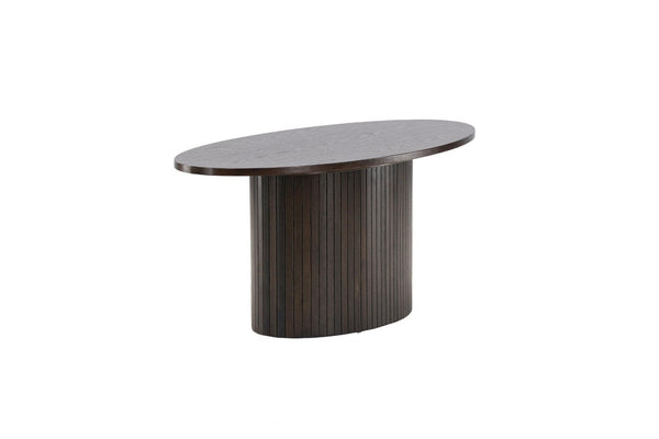 Mmilo Bianca Oval Sofa Table 120x55 cm | Mocca MDF Coffee Table, Modern Living Room Design
