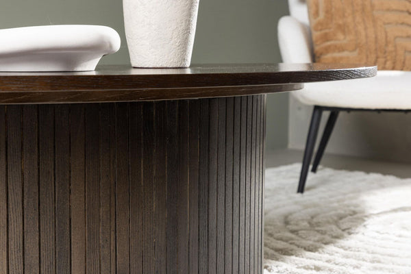 Mmilo Bianca Oval Sofa Table 120x55 cm | Mocca MDF Coffee Table, Modern Living Room Design