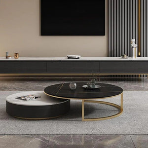 Bigbiglife Modern Sintered Stone TV Stand with Steel Frame – Contemporary Entertainment Unit for Living Room - Sleek Furniture