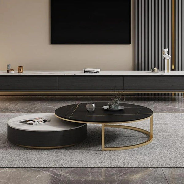 Bigbiglife Modern Sintered Stone TV Stand with Steel Frame – Contemporary Entertainment Unit for Living Room - Sleek Furniture
