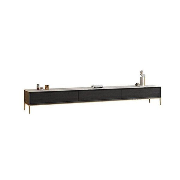Bigbiglife Modern Sintered Stone TV Stand with Steel Frame – Contemporary Entertainment Unit for Living Room - Sleek Furniture
