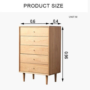 Billy & Pavia Chest of Drawers, Light Oak Finish with Solid Wood Frame & Natural Rattan Detailing, Contemporary Modern Storage Unit for Bedroom & Living Room - Sleek Furniture