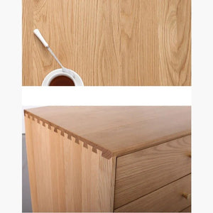Billy & Pavia Chest of Drawers, Light Oak Finish with Solid Wood Frame & Natural Rattan Detailing, Contemporary Modern Storage Unit for Bedroom & Living Room - Sleek Furniture