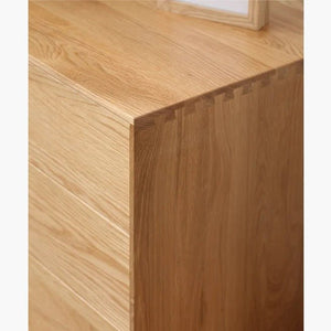 Billy & Pavia Chest of Drawers, Light Oak Finish with Solid Wood Frame & Natural Rattan Detailing, Contemporary Modern Storage Unit for Bedroom & Living Room - Sleek Furniture