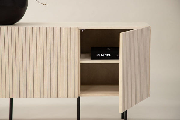 Björkön Low Cabinet Storage | Whitewash Scandinavian Furniture