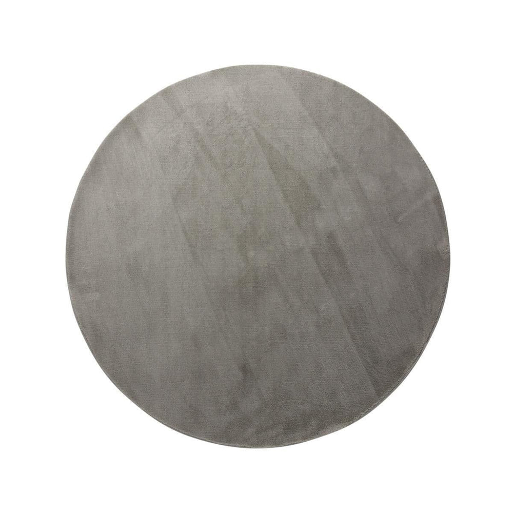 Blanca Light Grey Round Carpet – 200x200 cm Soft Polyester Area Rug