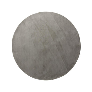 Blanca Light Grey Round Carpet – 200x200 cm Soft Polyester Area Rug