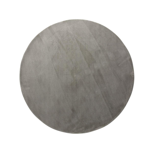 Blanca Light Grey Round Carpet – 200x200 cm Soft Polyester Area Rug
