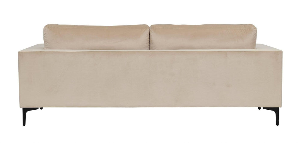 Bolero 3-Seater Sofa, Beige Velvet | Modern Design with Wide Armrests