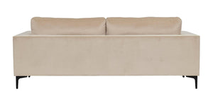 Bolero 3-Seater Sofa, Beige Velvet | Modern Design with Wide Armrests