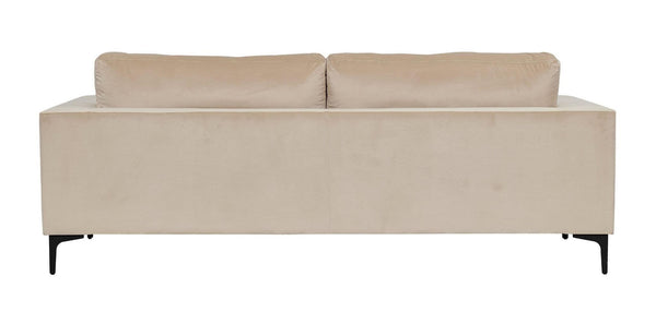 Bolero 3-Seater Sofa, Beige Velvet | Modern Design with Wide Armrests