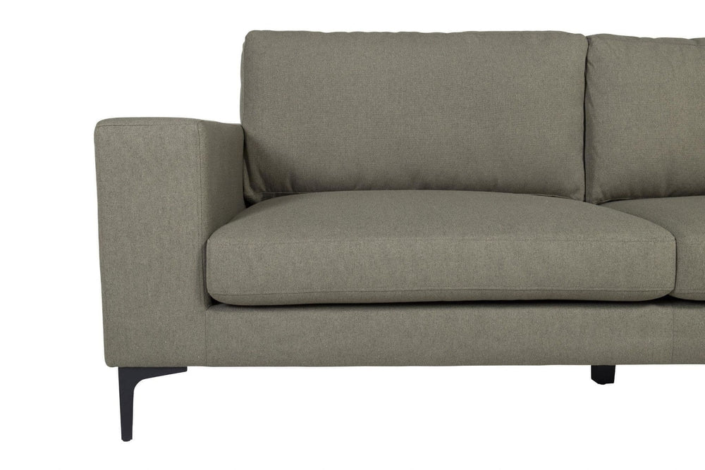 Bolero 3-Seater Sofa in Dusty Green | Modern Fabric Couch with Wide Armrests | Stylish Living Room Sofa