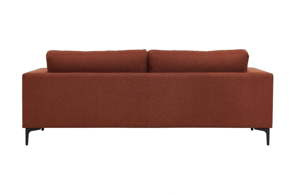 Bolero 2–3 Seater Sofa, Rusty Red Fabric | Classic Design with Wide Armrests