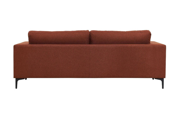 Bolero 2–3 Seater Sofa, Rusty Red Fabric | Classic Design with Wide Armrests