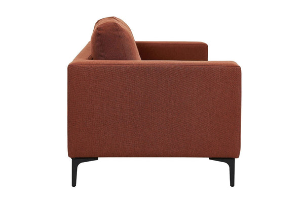 Bolero 2–3 Seater Sofa, Rusty Red Fabric | Classic Design with Wide Armrests