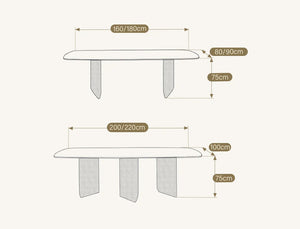 Boston Sintered Stone Dining Table – Modern Rectangle Dining Table with Metal Base, Luxury Contemporary Dining Table for Home & Dining Room - Sleek Furniture