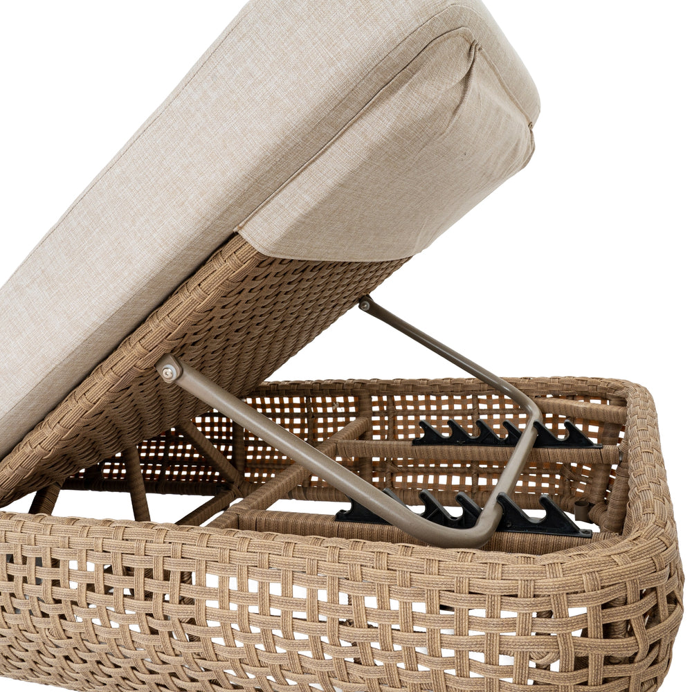 Bloom Collection Outdoor Sunbed Weather-Resistant Modern Lounger for Poolside & Garden - My Store