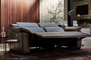 Hudson 2 Seat Recliner Sofa in Pumice House Basket Weave