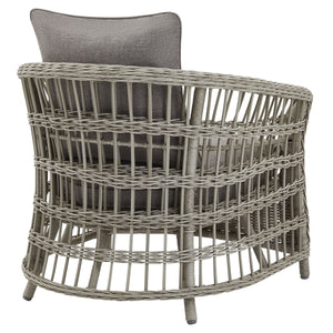Palma Collection Outdoor Set HDPE Wicker & Aluminum Frame with Acacia Table and Quick-Dry Olefin Cushions - My Store