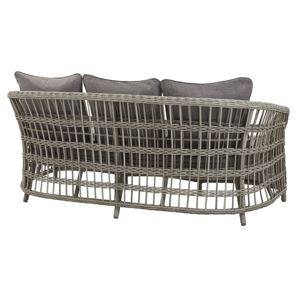 Palma Collection Outdoor Set HDPE Wicker & Aluminum Frame with Acacia Table and Quick-Dry Olefin Cushions - My Store