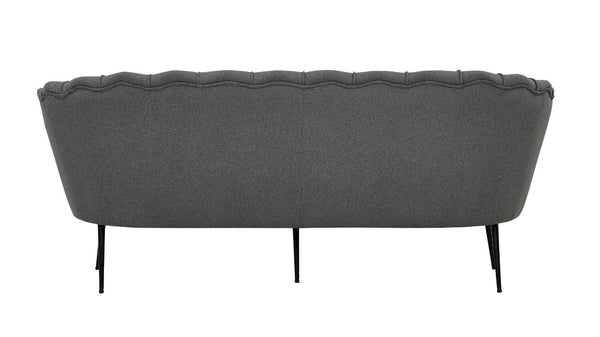Calais 3-Seater Sofa in Grey Fabric | Modern Stylish Sofa with Angled Metal Legs