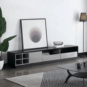 Camden Extendable TV Stand – Modern Grey & Black Media Unit, MDF Entertainment Console with Storage, Coffee Table & Side Cabinet Style - Sleek Furniture