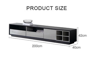 Camden Extendable TV Stand – Modern Grey & Black Media Unit, MDF Entertainment Console with Storage, Coffee Table & Side Cabinet Style - Sleek Furniture