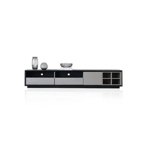 Camden Extendable TV Stand – Modern Grey & Black Media Unit, MDF Entertainment Console with Storage, Coffee Table & Side Cabinet Style - Sleek Furniture
