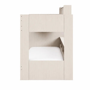 Camelot White Wooden Storage Bunk Bed with Staircase, Built-In Drawers & Shelving - Sleek Furniture