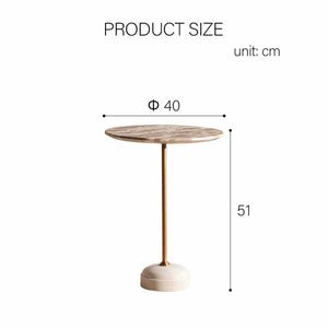 Cameron Marble Side Table & Dominic Dressing Table with Sideboard and LED Mirror – Modern Luxury Bedroom Furniture Set | Stainless Steel Frame | Contemporary Design - Sleek Furniture
