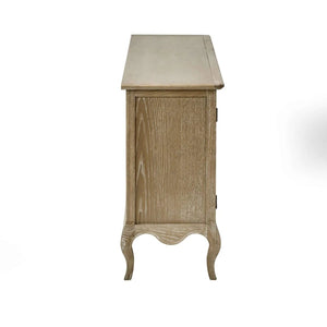 Camille French Style 2 Door 2 Drawer Sideboard in Limed Oak - Sleek Furniture