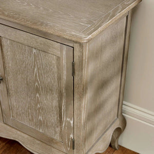 Camille French Style 2 Door 2 Drawer Sideboard in Limed Oak - Sleek Furniture