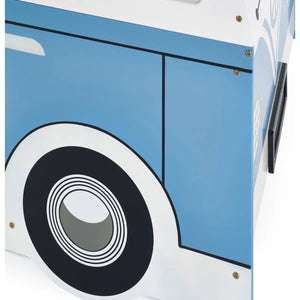 Campervan Low Sleeper Kids Bed Frame - Light Blue Wooden Children's Novelty Bed - Sleek Furniture