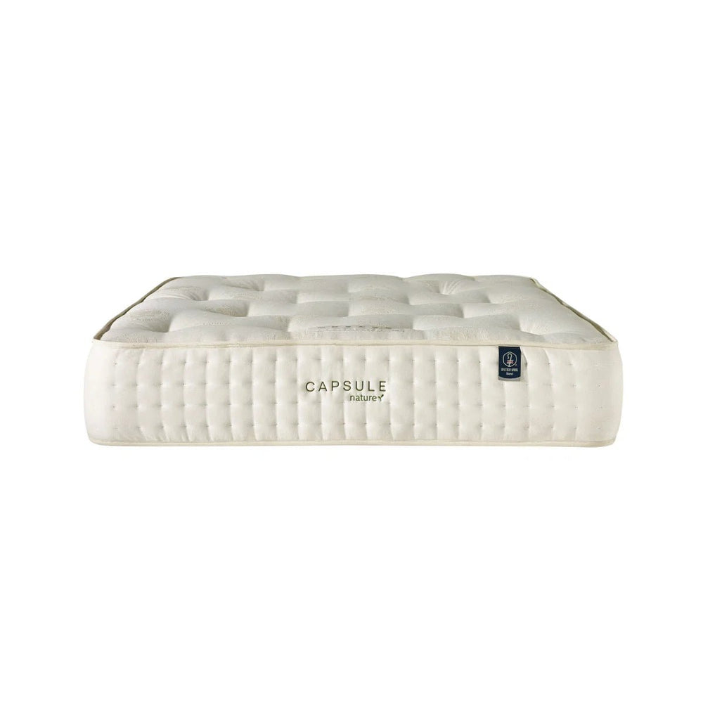 Capsule Nature UK Double Pocket Sprung Mattress with Wool, Cashmere & Silk Fillings – Double-Sided Natural Mattress – 135 x 190cm - Sleek Furniture