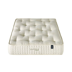Capsule Nature UK Double Pocket Sprung Mattress with Wool, Cashmere & Silk Fillings – Double-Sided Natural Mattress – 135 x 190cm - Sleek Furniture