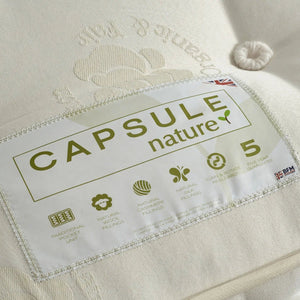 Capsule Nature UK Double Pocket Sprung Mattress with Wool, Cashmere & Silk Fillings – Double-Sided Natural Mattress – 135 x 190cm - Sleek Furniture