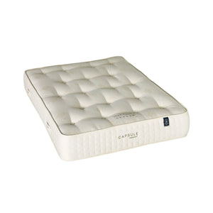 Capsule Nature UK Double Pocket Sprung Mattress with Wool, Cashmere & Silk Fillings – Double-Sided Natural Mattress – 135 x 190cm - Sleek Furniture