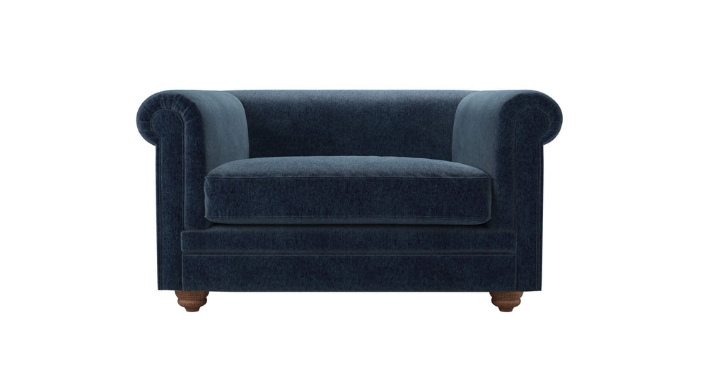 Patrick Unbuttoned Loveseat in Pumice House Basket Weave