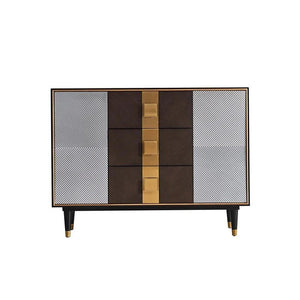 Chapin Sideboard Storage Cabinet with Metal Legs – Modern MDF Buffet Unit in Grey & Brown – Contemporary Living Room & Dining Room Storage Furniture - Sleek Furniture