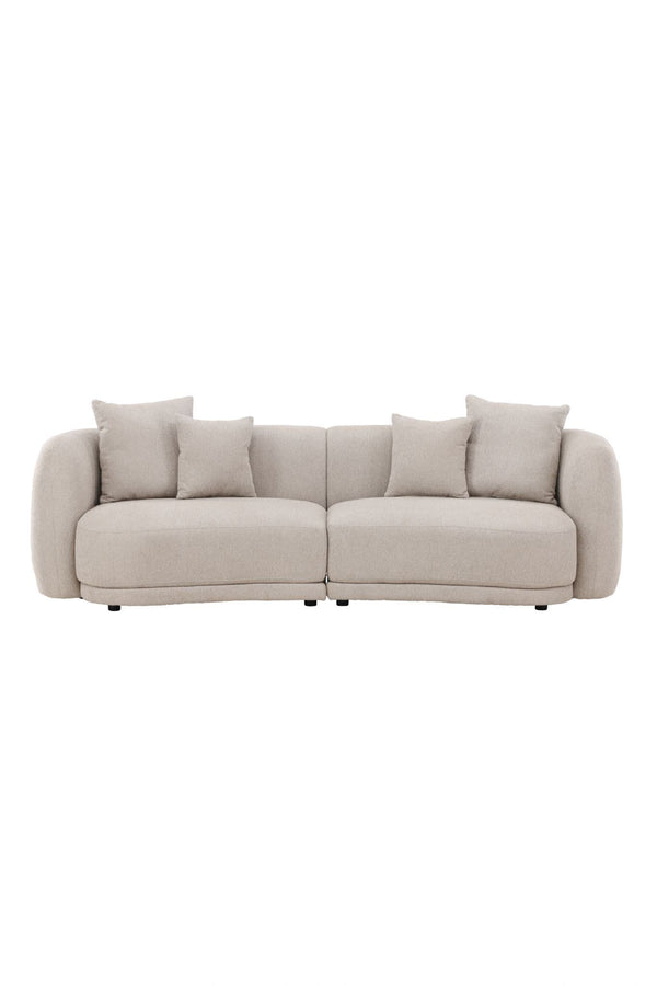 Cielo 3-Seater Sofa in Beige Bouclé | Modern Comfortable Sofa with Elegant Design