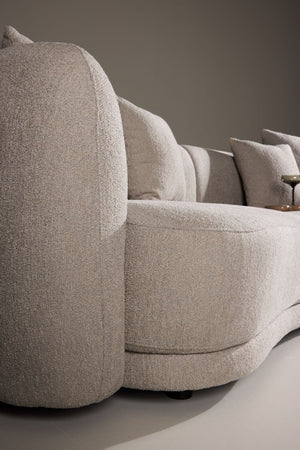 Cielo 3-Seater Sofa in Beige Bouclé | Modern Comfortable Sofa with Elegant Design