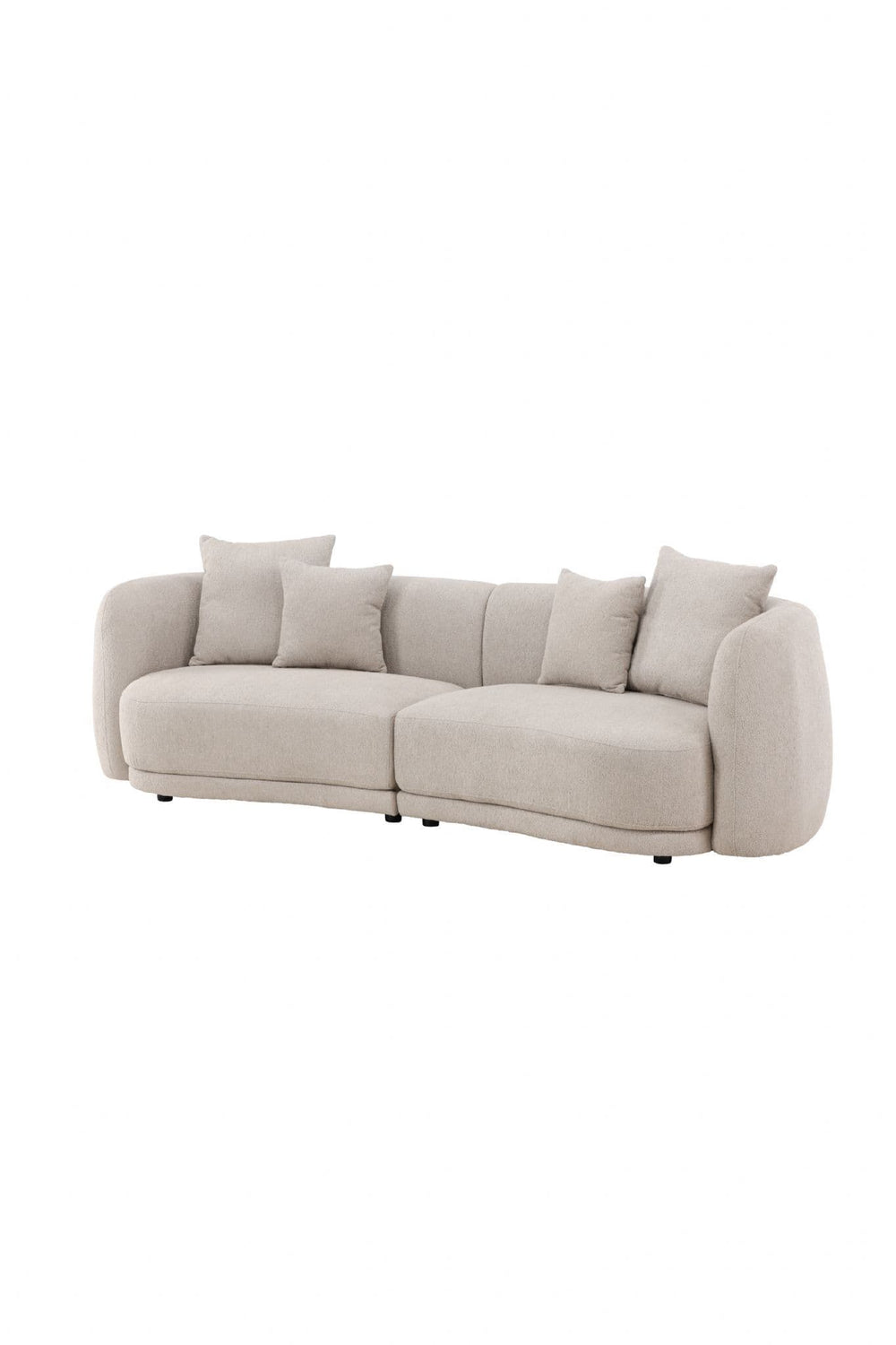 Cielo 3-Seater Sofa in Beige Bouclé | Modern Comfortable Sofa with Elegant Design