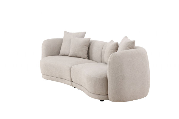 Cielo 3-Seater Sofa in Beige Bouclé | Modern Comfortable Sofa with Elegant Design