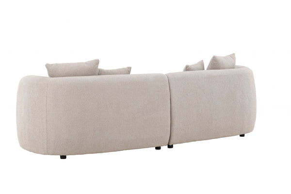 Cielo 3-Seater Sofa in Beige Bouclé | Modern Comfortable Sofa with Elegant Design