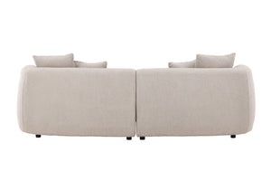 Cielo 3-Seater Sofa in Beige Bouclé | Modern Comfortable Sofa with Elegant Design