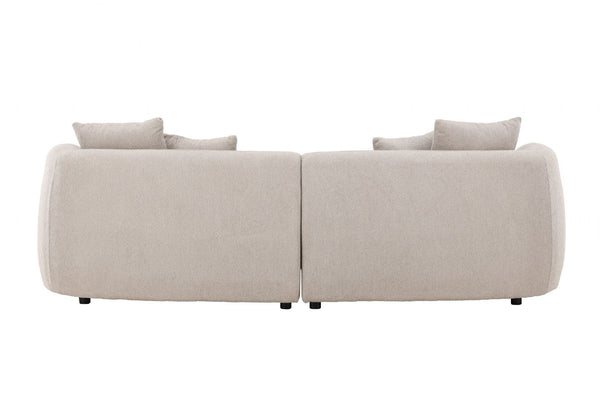 Cielo 3-Seater Sofa in Beige Bouclé | Modern Comfortable Sofa with Elegant Design