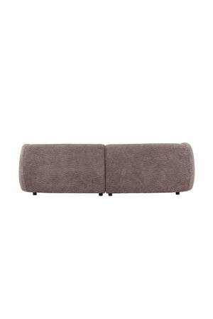Cielo 3-Seater Sofa in Brown Bouclé | Modern Curved Sofa with Cozy and Inviting Design